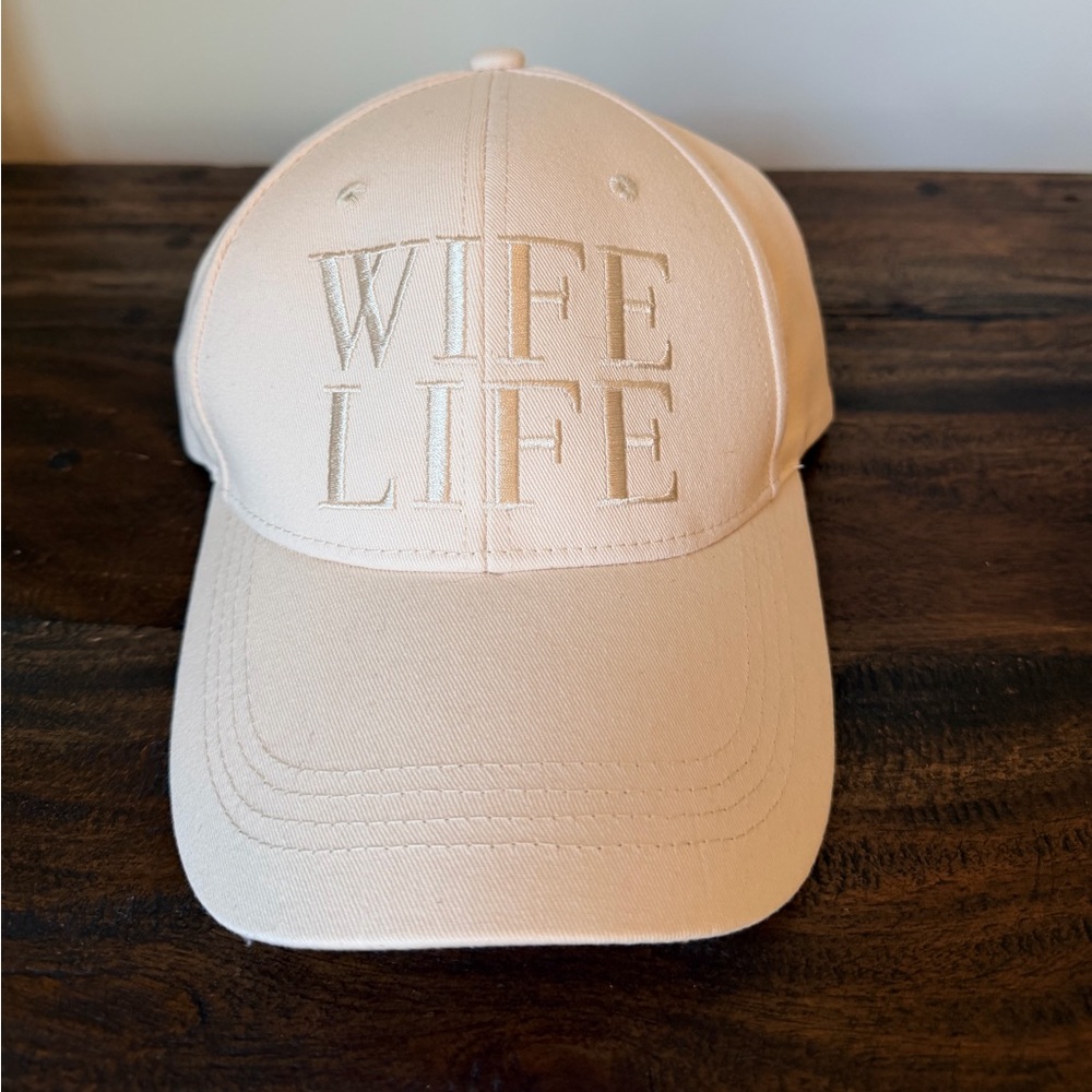 Beige 'Wife Life' Cap NWOT